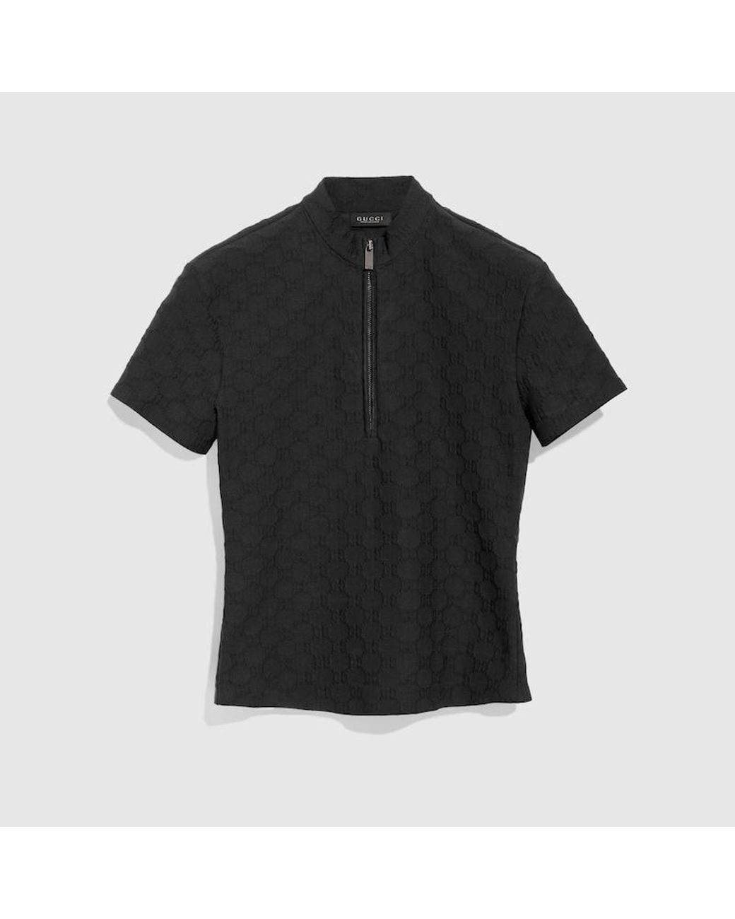 Gucci Black Gg Jersey Jacquard T-Shirt