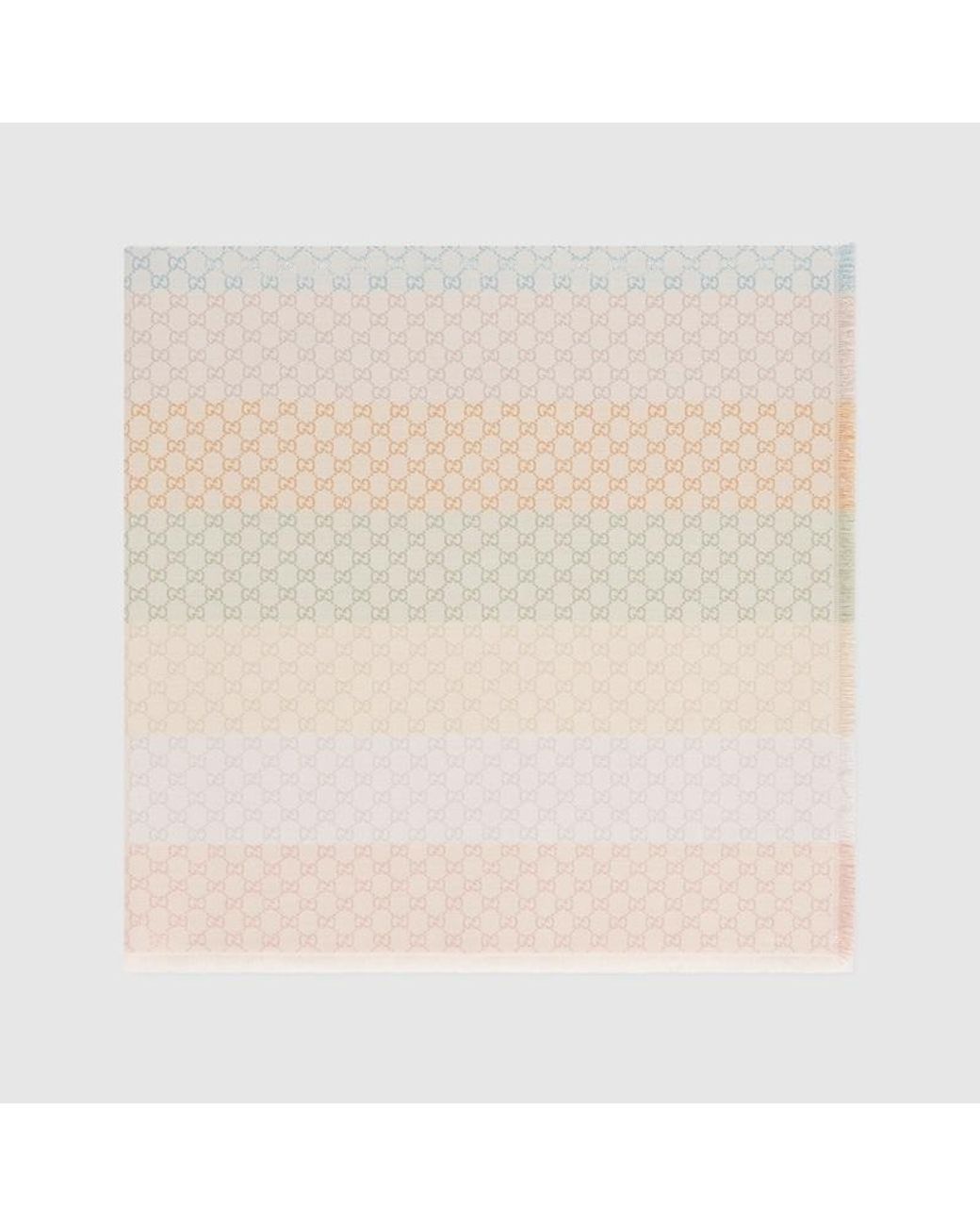 Gucci Natural Gg Jacquard Shawl