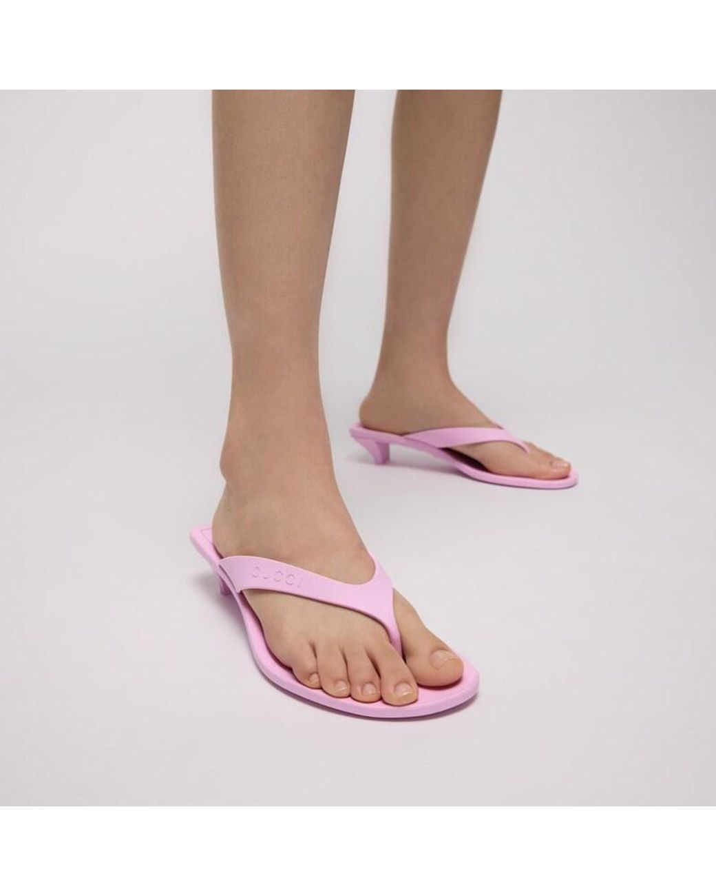 Gucci Pink Vittoria Thong, Rubber