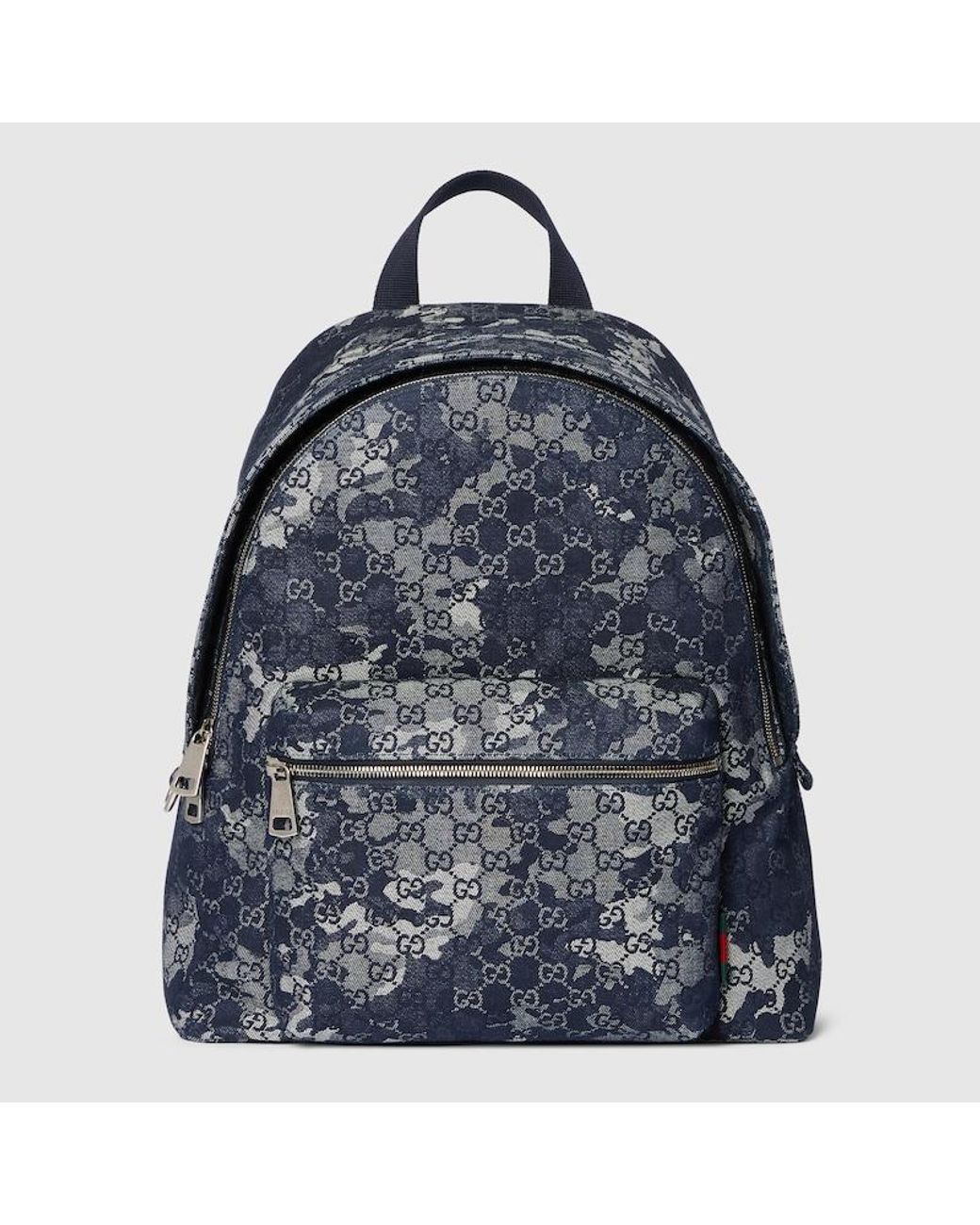 GUCCI デニムバックパック Gucci Gg Denim Large Backpack in Blue for Men | Lyst