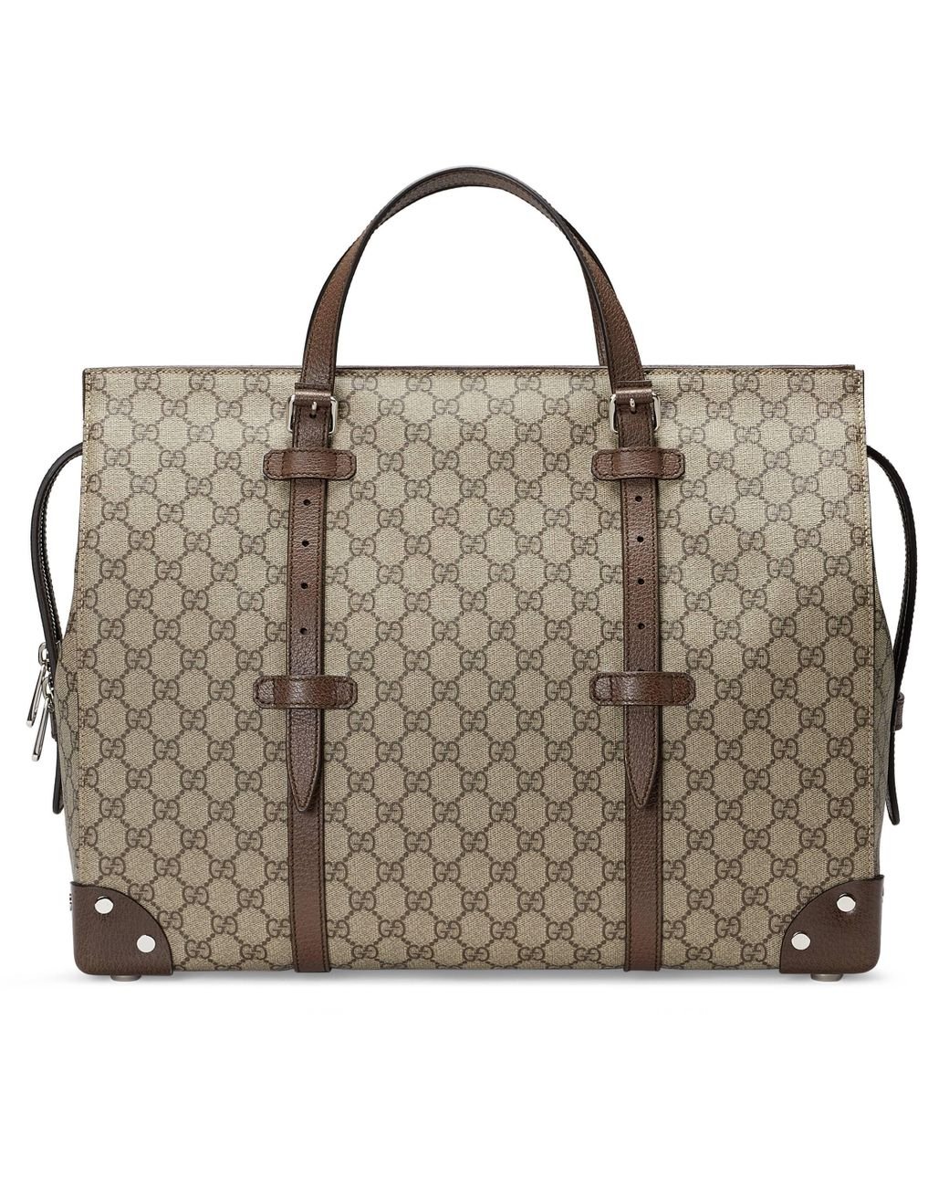 Gucci Duffle Bag With Leather Details in Beige (Natural) for Men Lyst