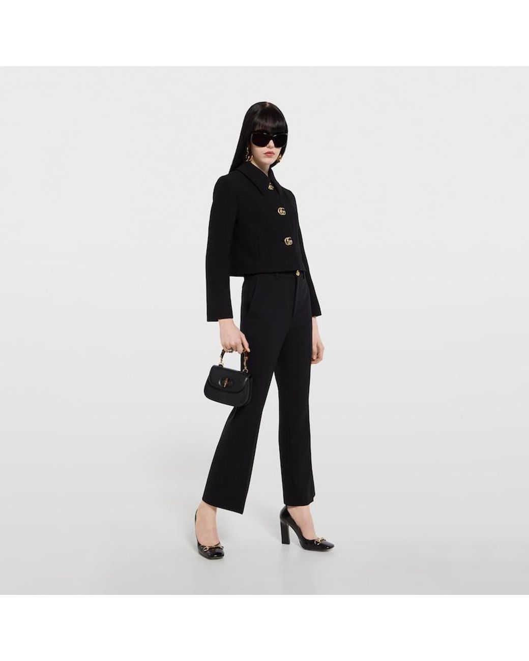 Gucci Black Bamboo 1947 Mini Bag