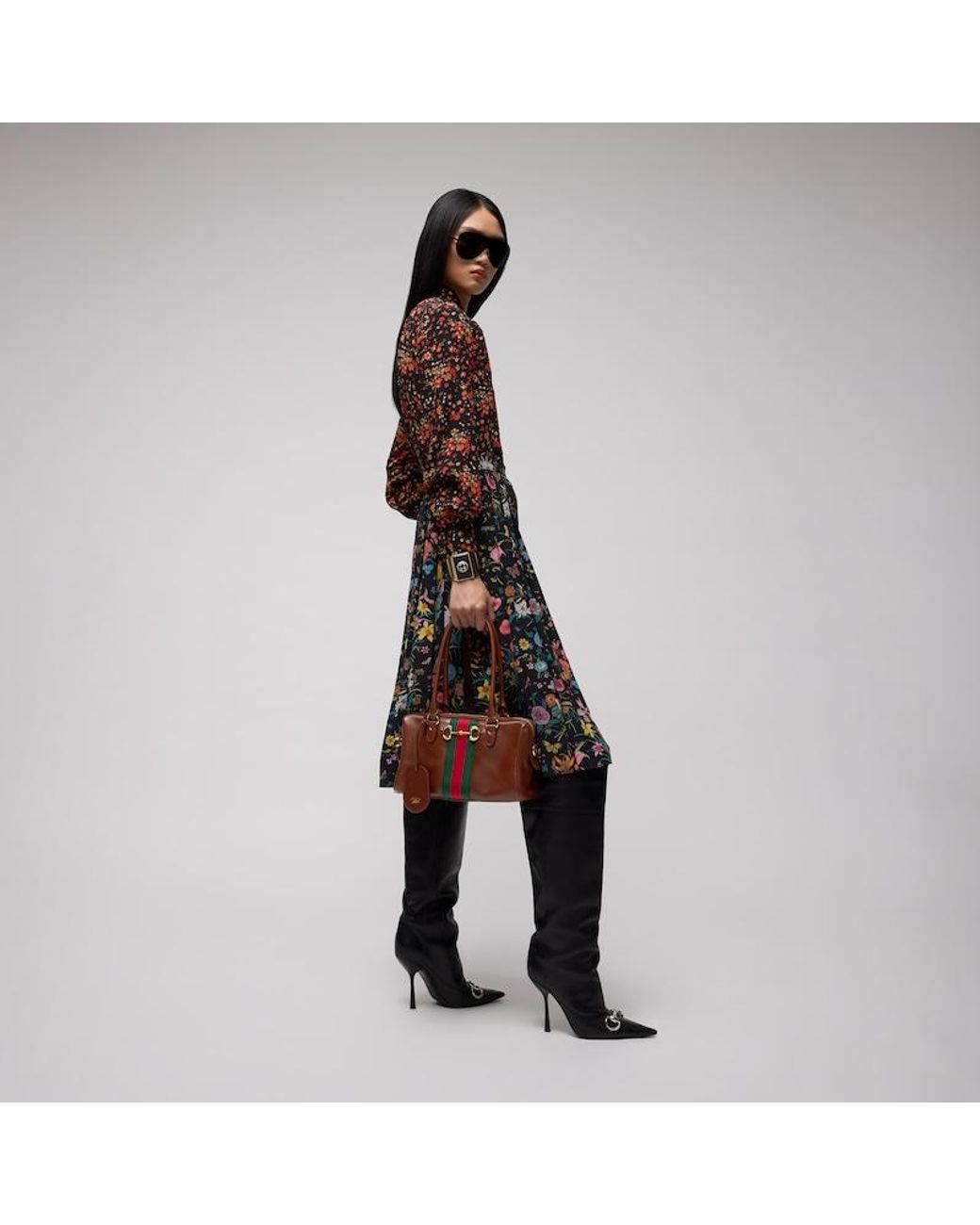 Gucci Red Borsetto Medium Boston Bag, Leather