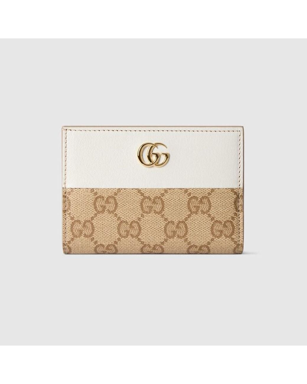 Gucci Natural Gg Marmont Bi-Fold Wallet
