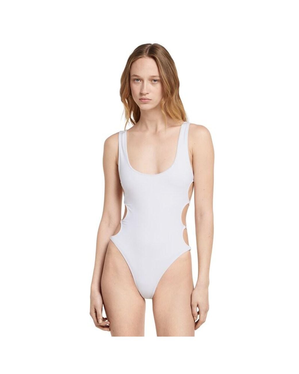 Gucci White Sparkling Stretch Jersey Swimsuit