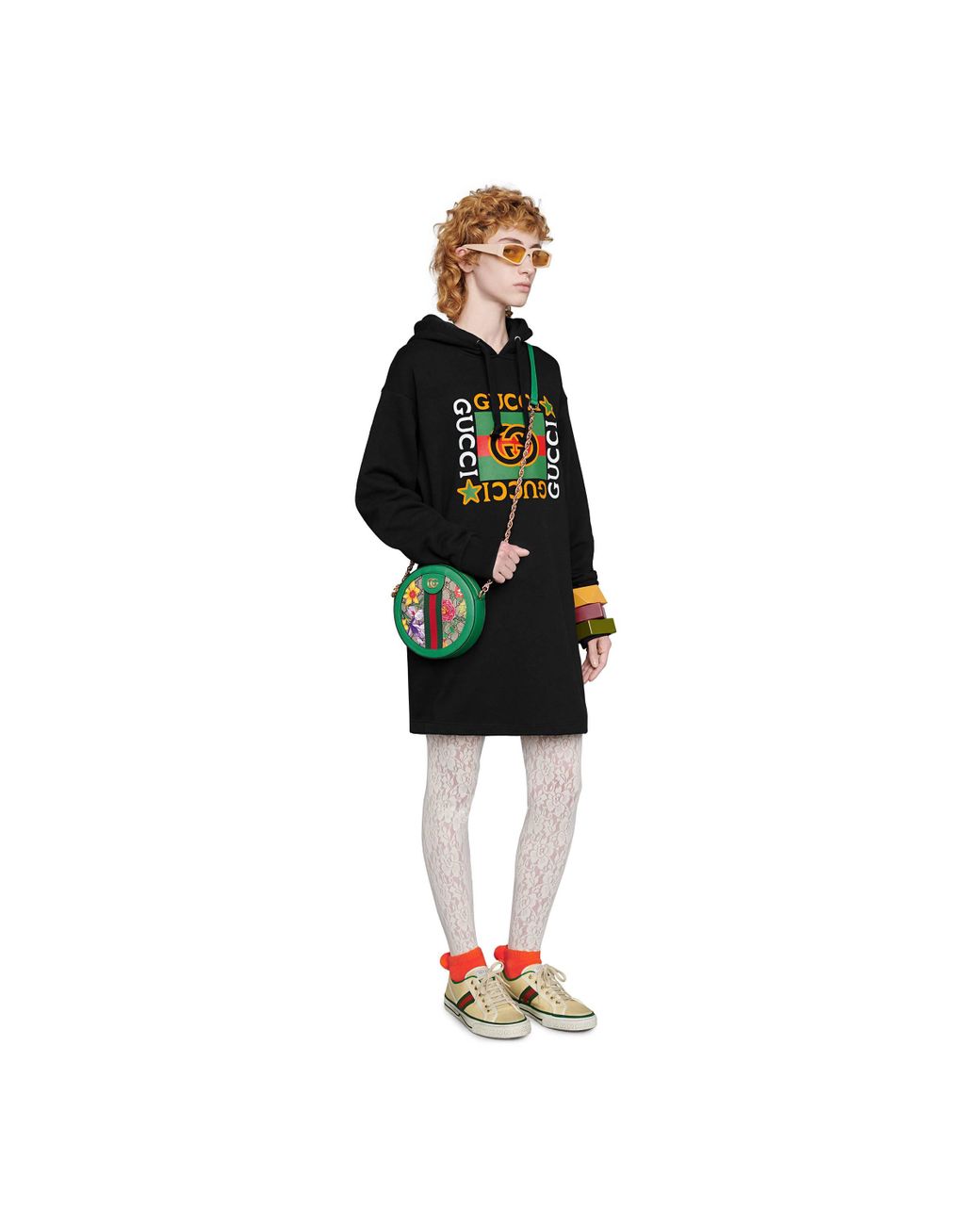 グッチ Hooded Dress With Logo Star Print M Gucci Hooded Dress With Logo Star Print in Black | Lyst