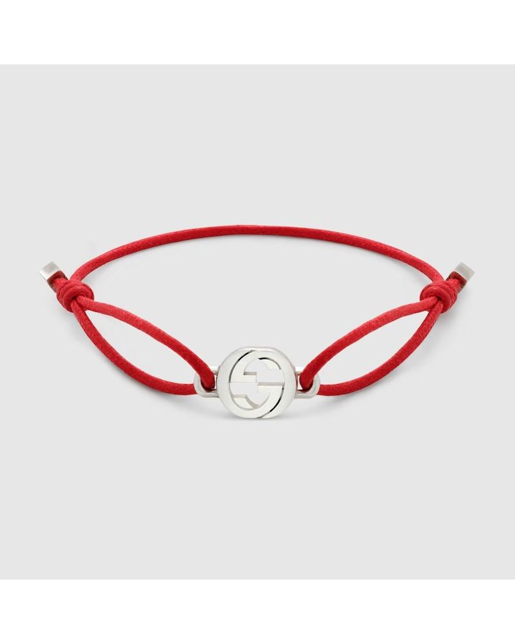 Bracciale A Cordoncino Interlocking di Gucci in Red