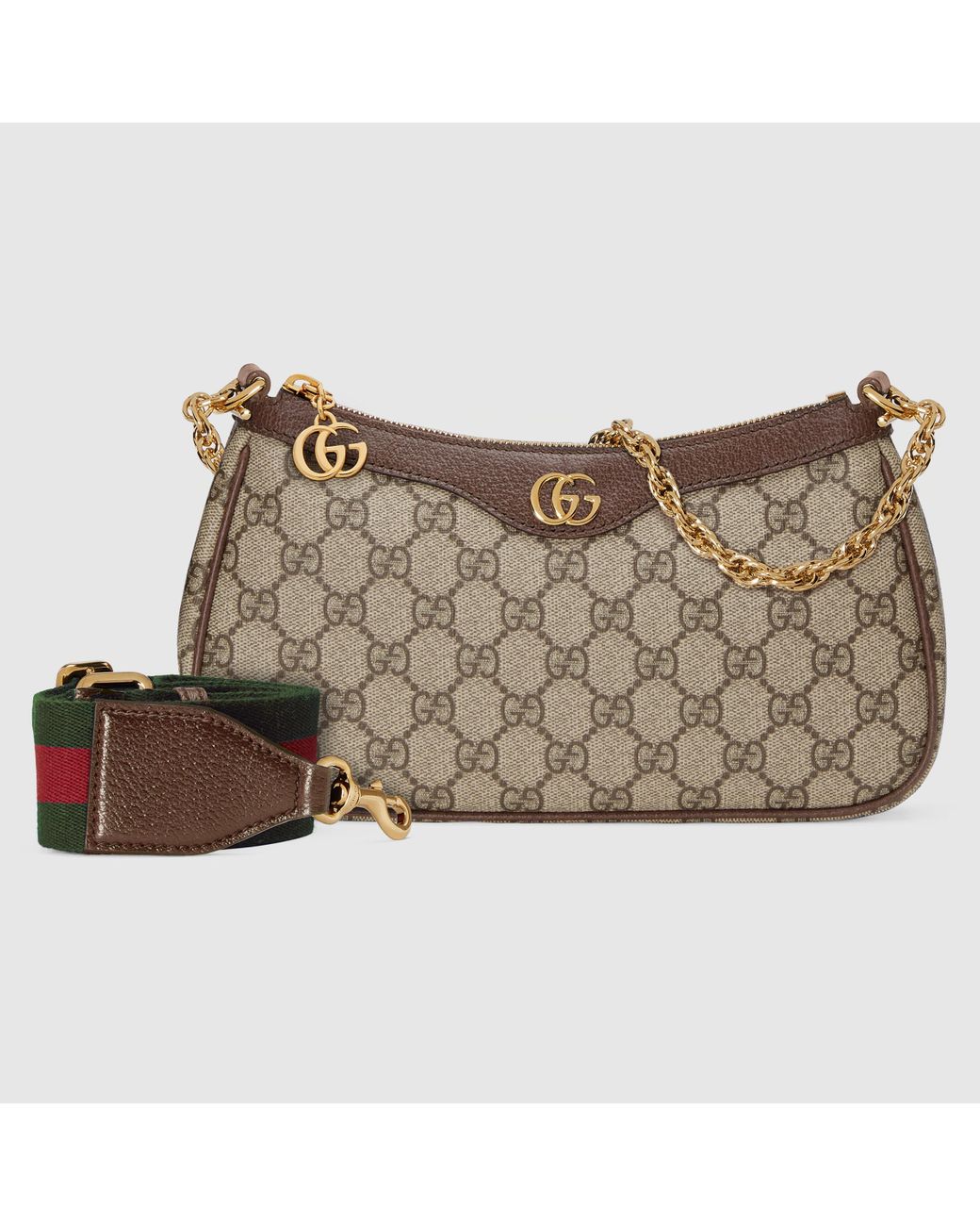 Gucci Ophidia small top handle bag Beige and ebony GG Supreme canvas
