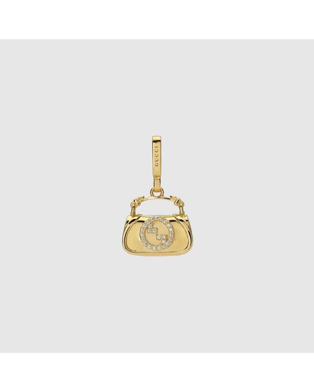 Gucci Metallic Blondie Charm With Crystals