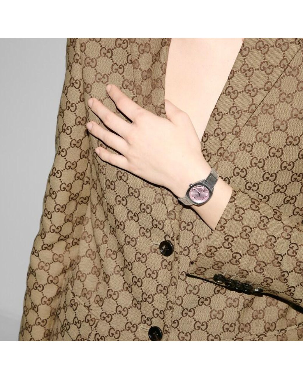 Gucci Pink Interlocking Watch, 29Mm