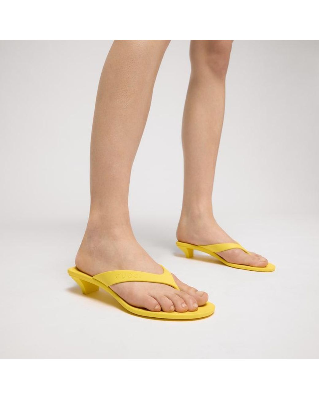 Gucci Yellow Vittoria Thong, Uk