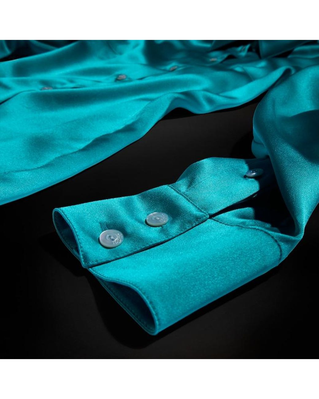 Gucci Blue Silk Satin Shirt