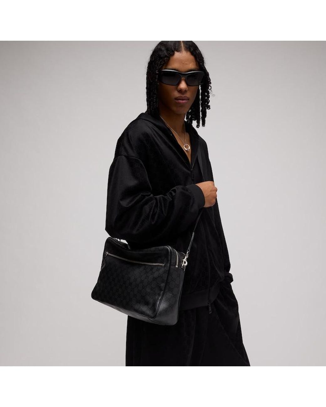 Gucci Black Essence Classic Large Crossbody Bag for men