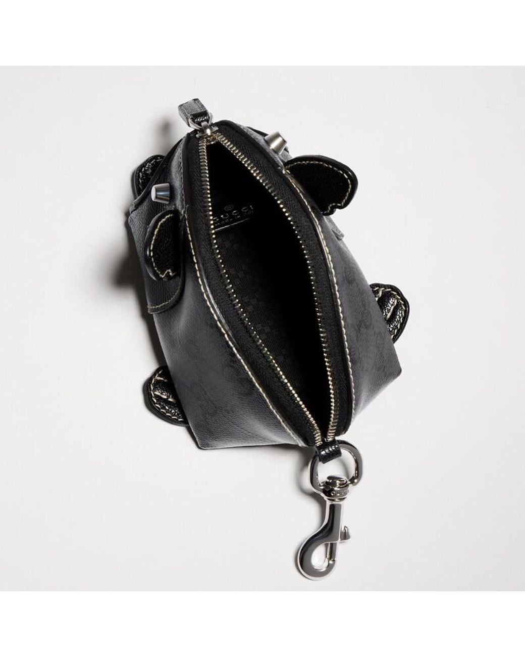 Gucci Black Dog-Shaped Coin Case