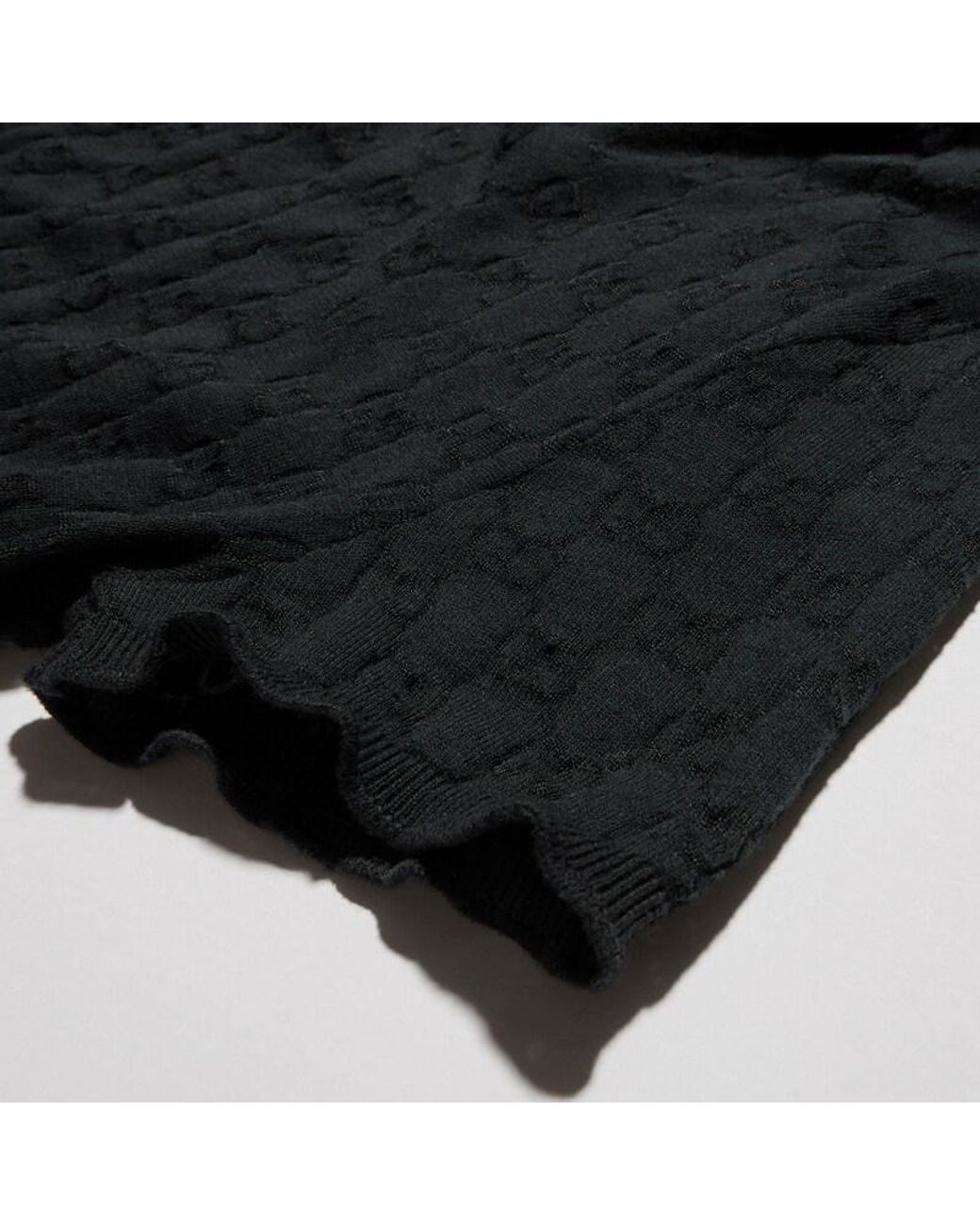 Gucci Black Gg Cotton Devoré T-Shirt