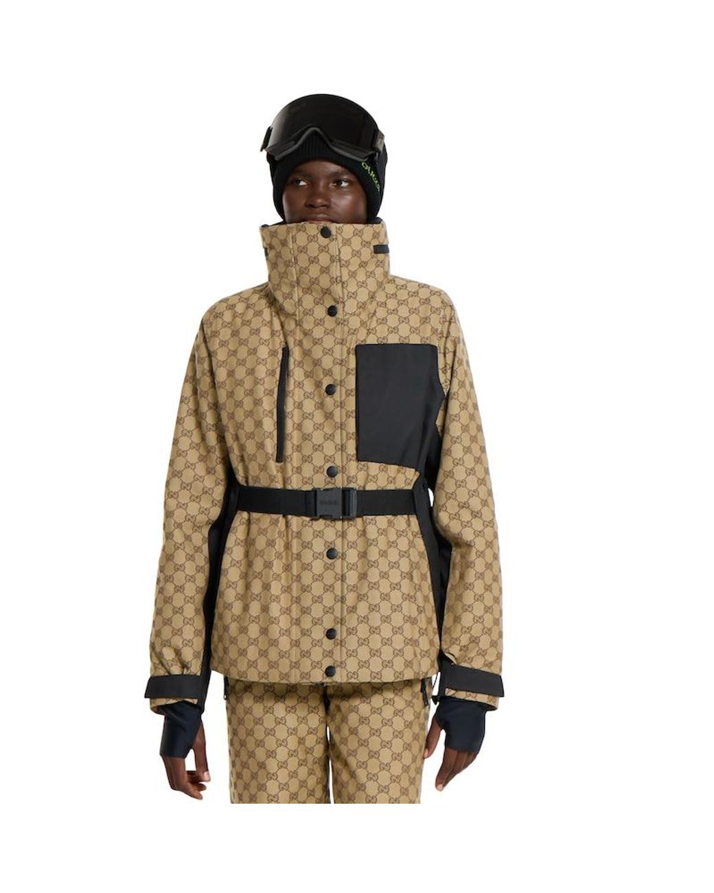 Gucci Natural Gg Technical Fabric Jacket