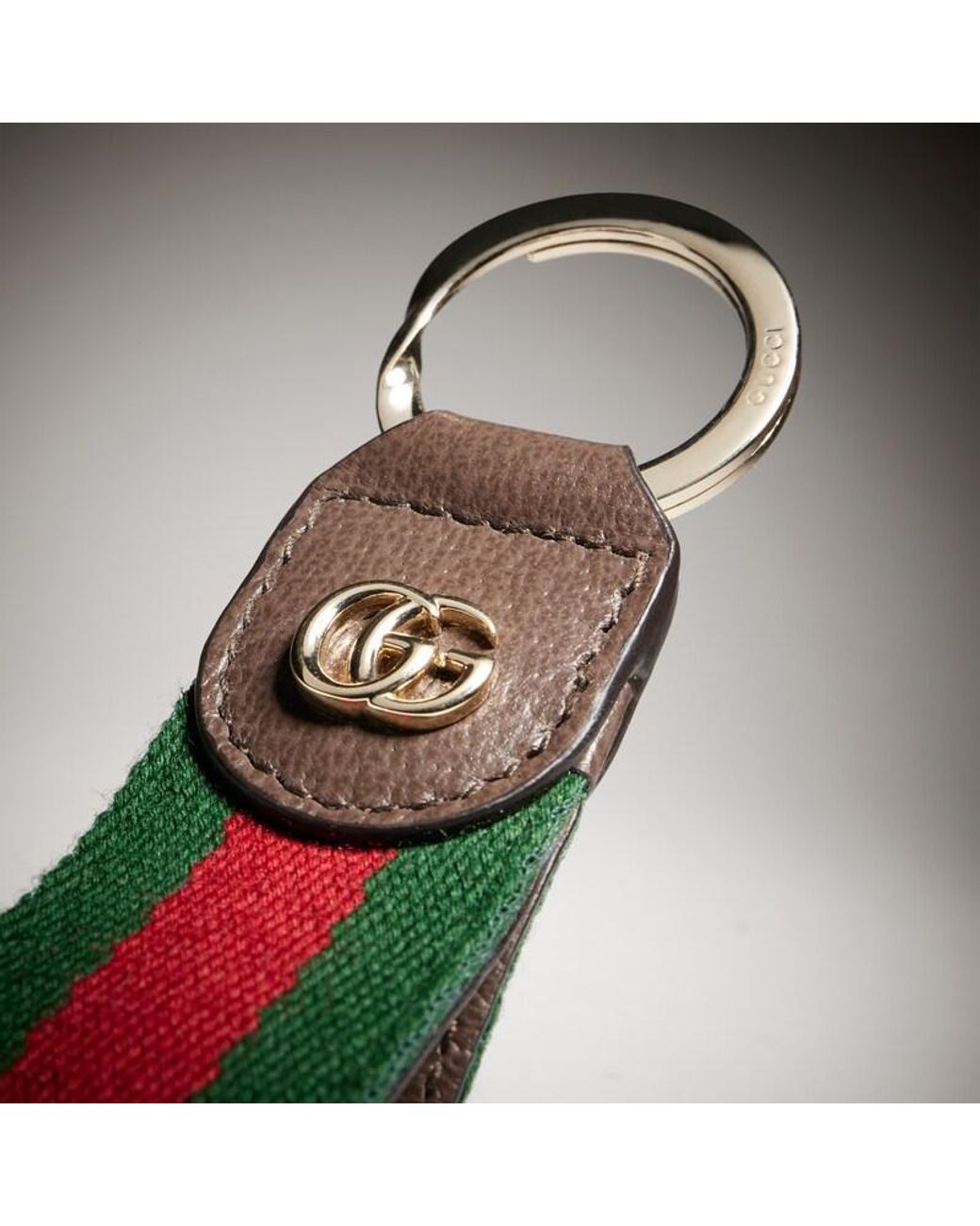Gucci White Ophidia Keychain, Metal for men