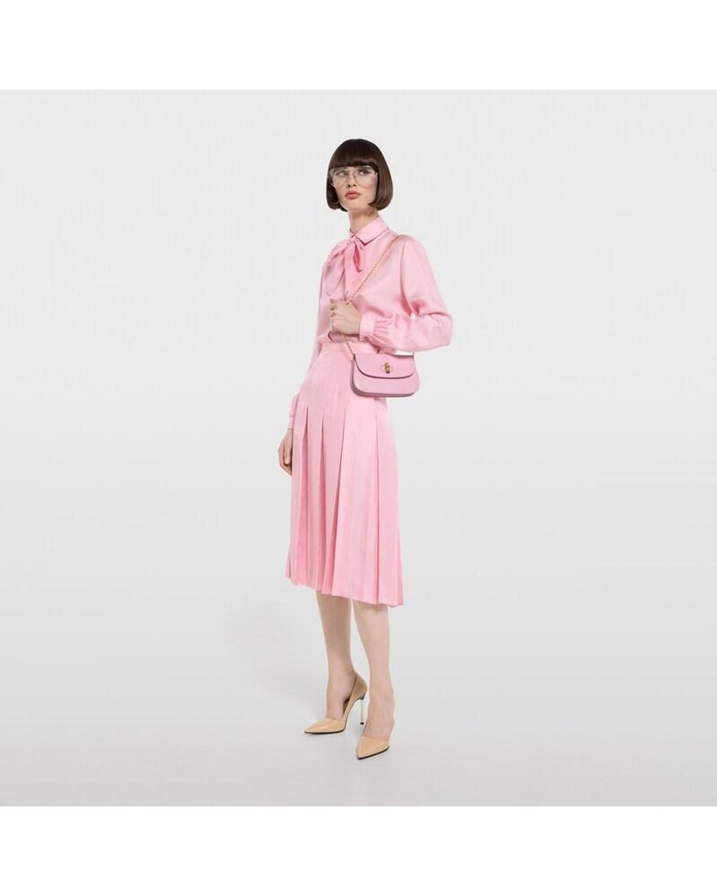 Gucci Pink Bamboo Clutch