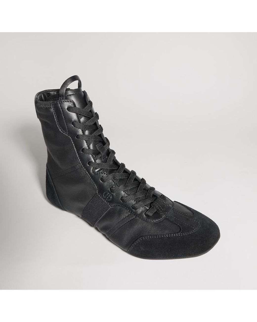 Gucci Black Flex High-Top Sneaker, Suede