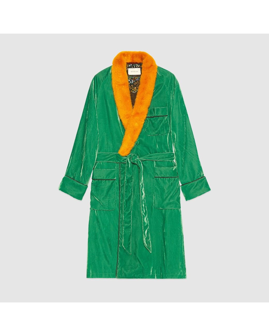 Pakistaans theater Peer Gucci Embroidered Velvet Dressing Gown for Men | Lyst