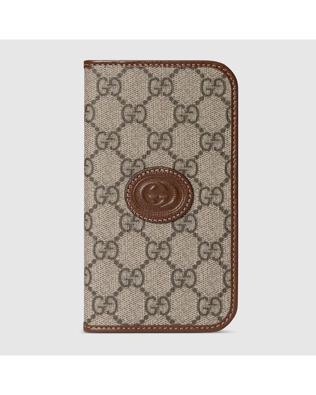 Gucci GG Iphone 15 Pro Case With Wallet in Gray for Men | Lyst