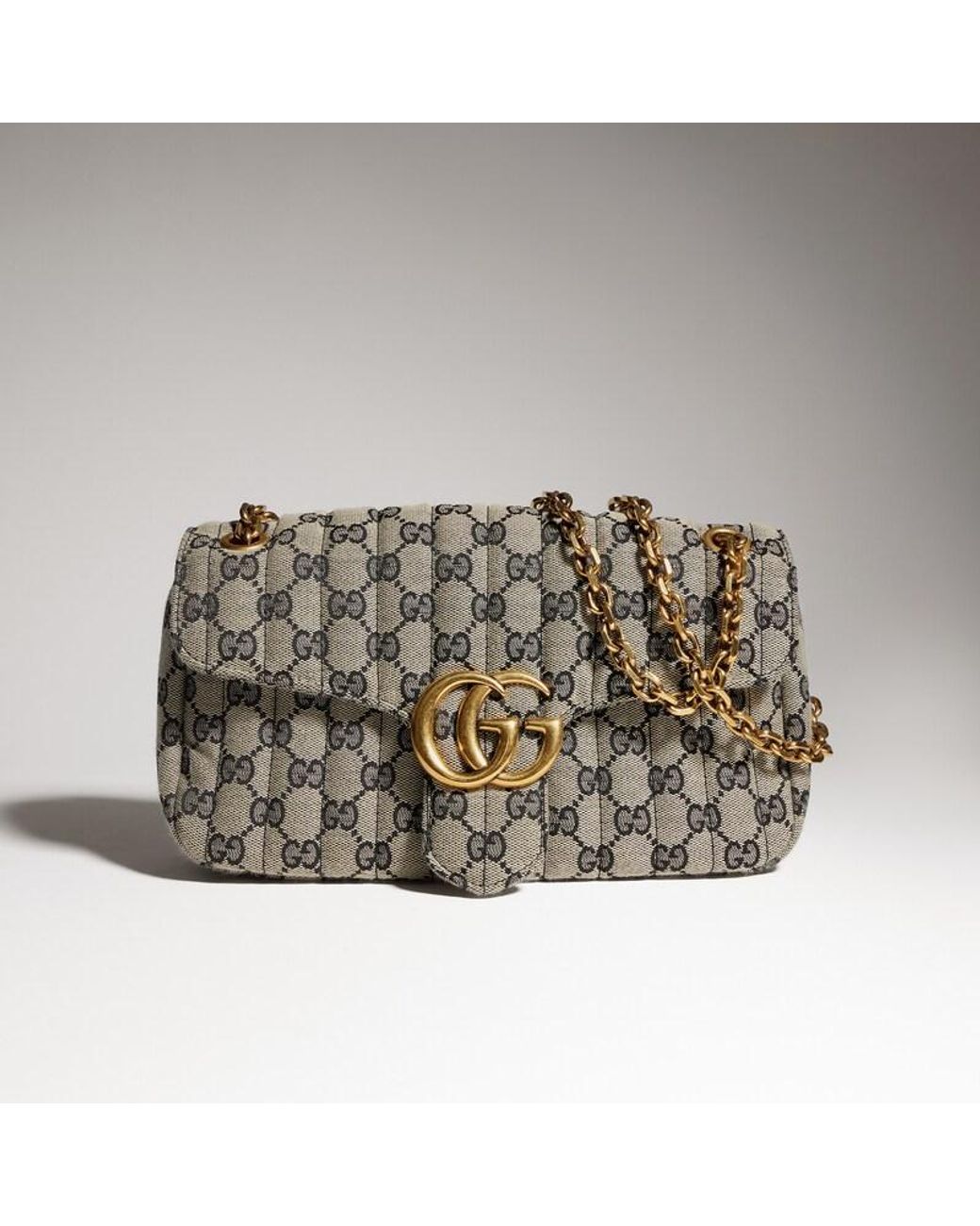 Gucci Metallic Jetset Gg Marmont Medium Shoulder Bag