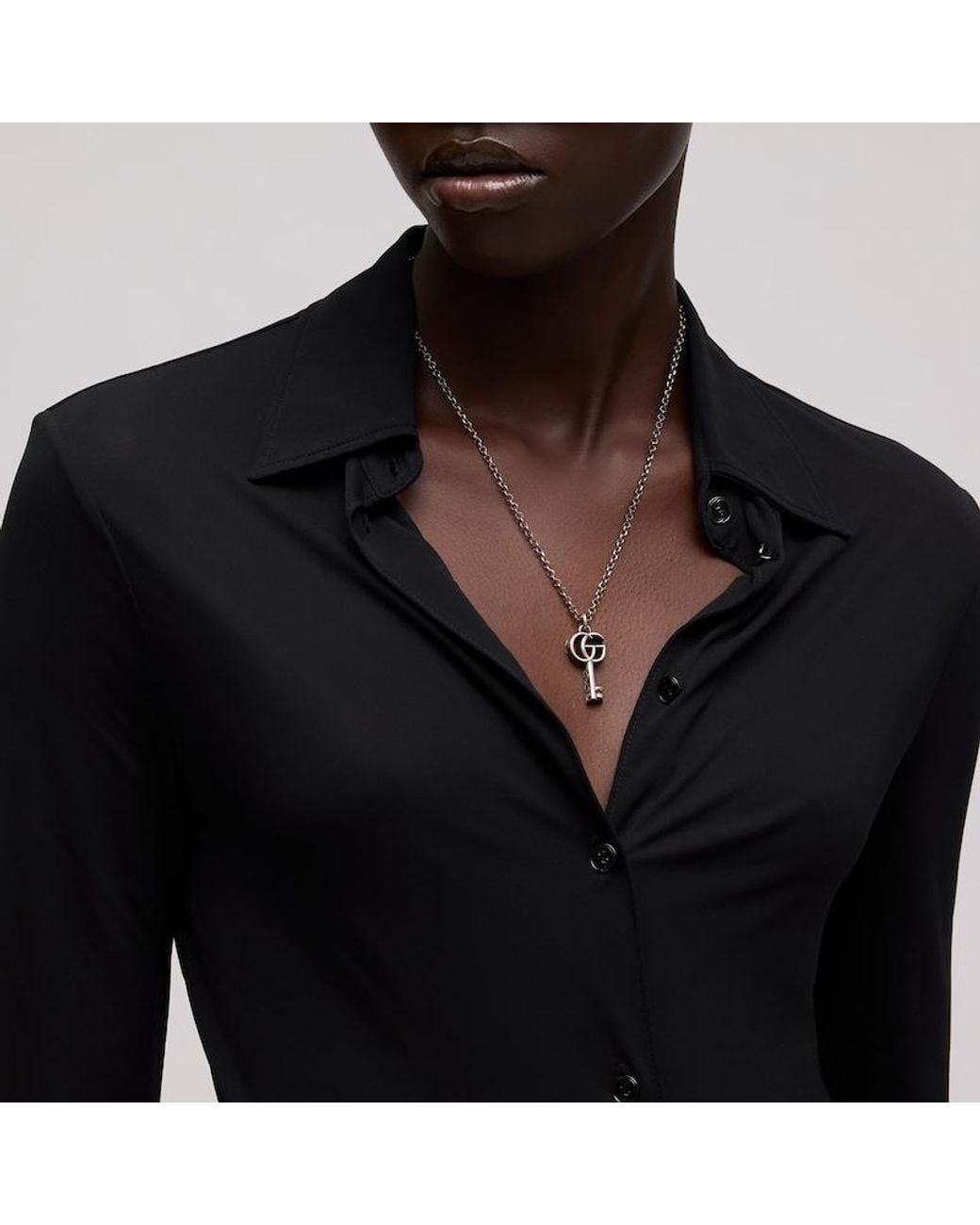 Gucci Metallic Double G Key Necklace for men