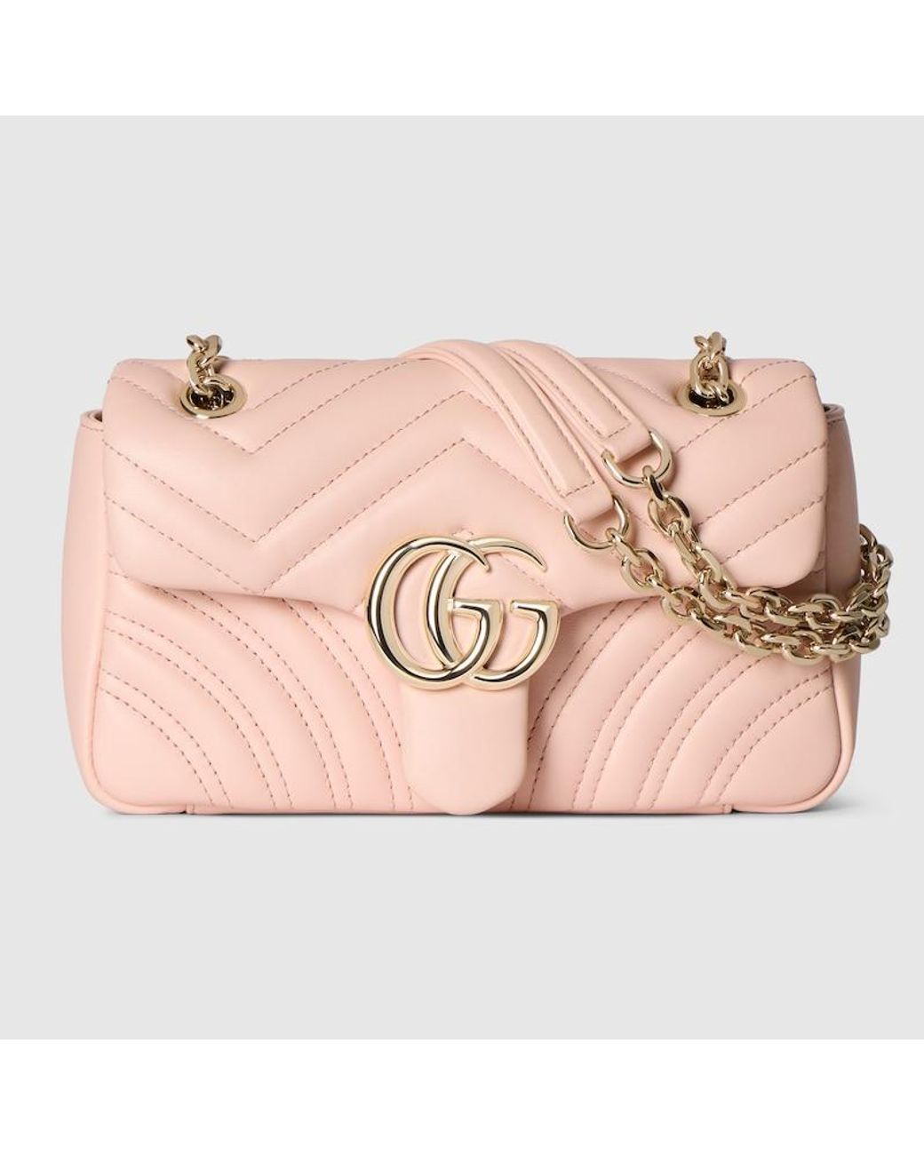 Gucci Pink Gg Marmont Small Shoulder Bag