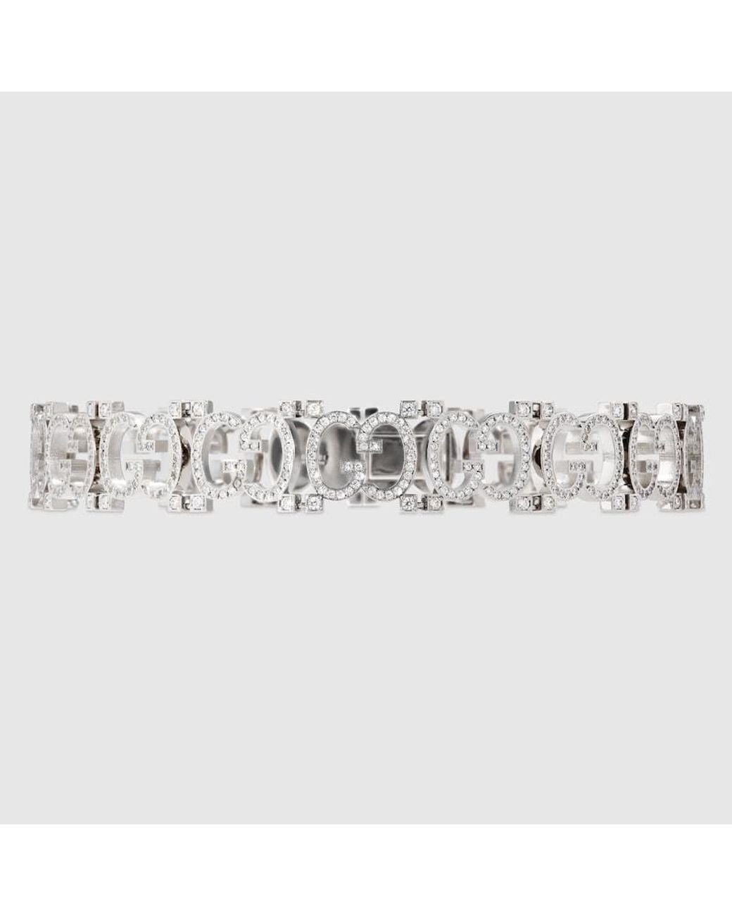 Gucci Metallic Choker Necklace With Crystal Gg