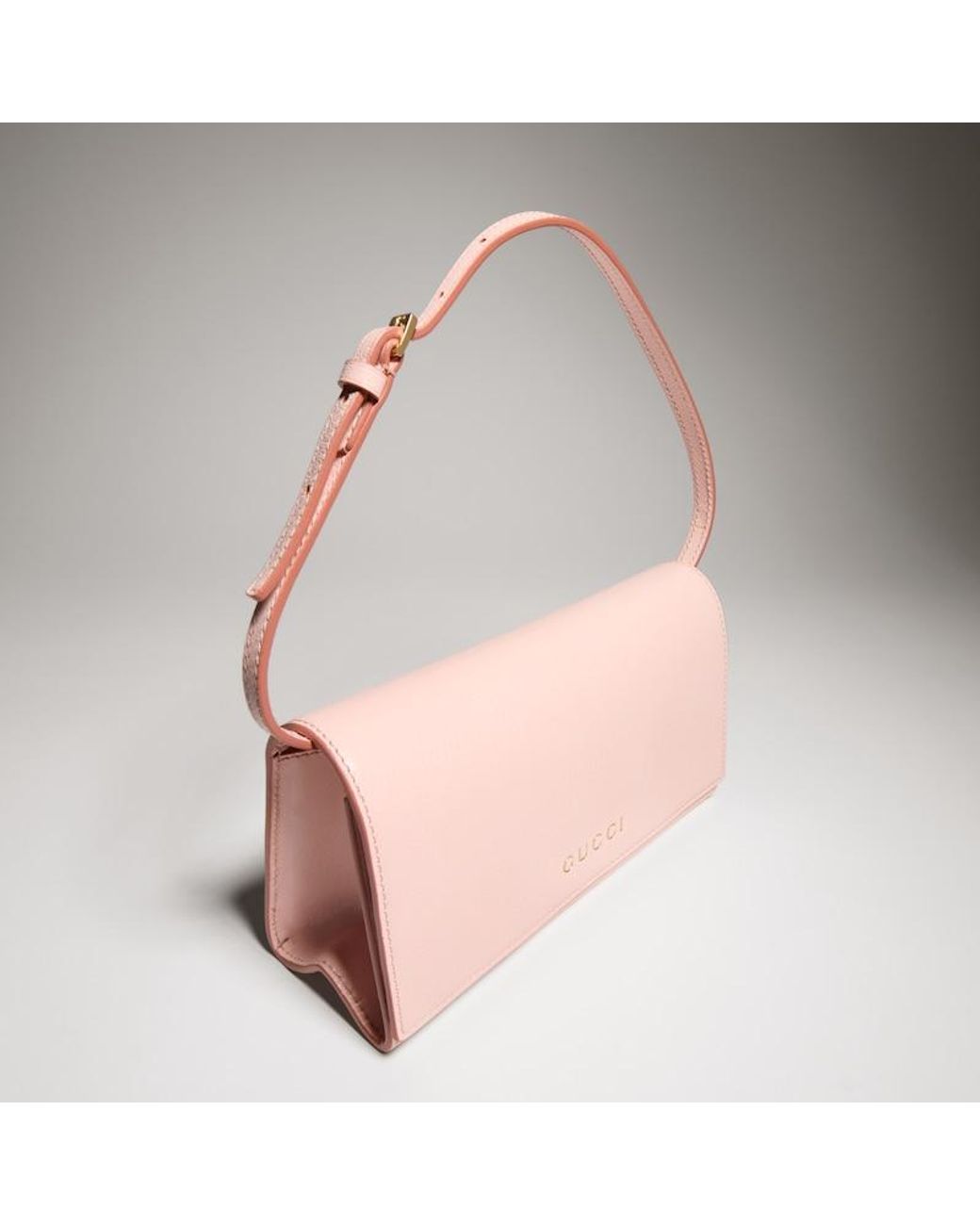 Gucci Pink Mini Pouch With Lettering