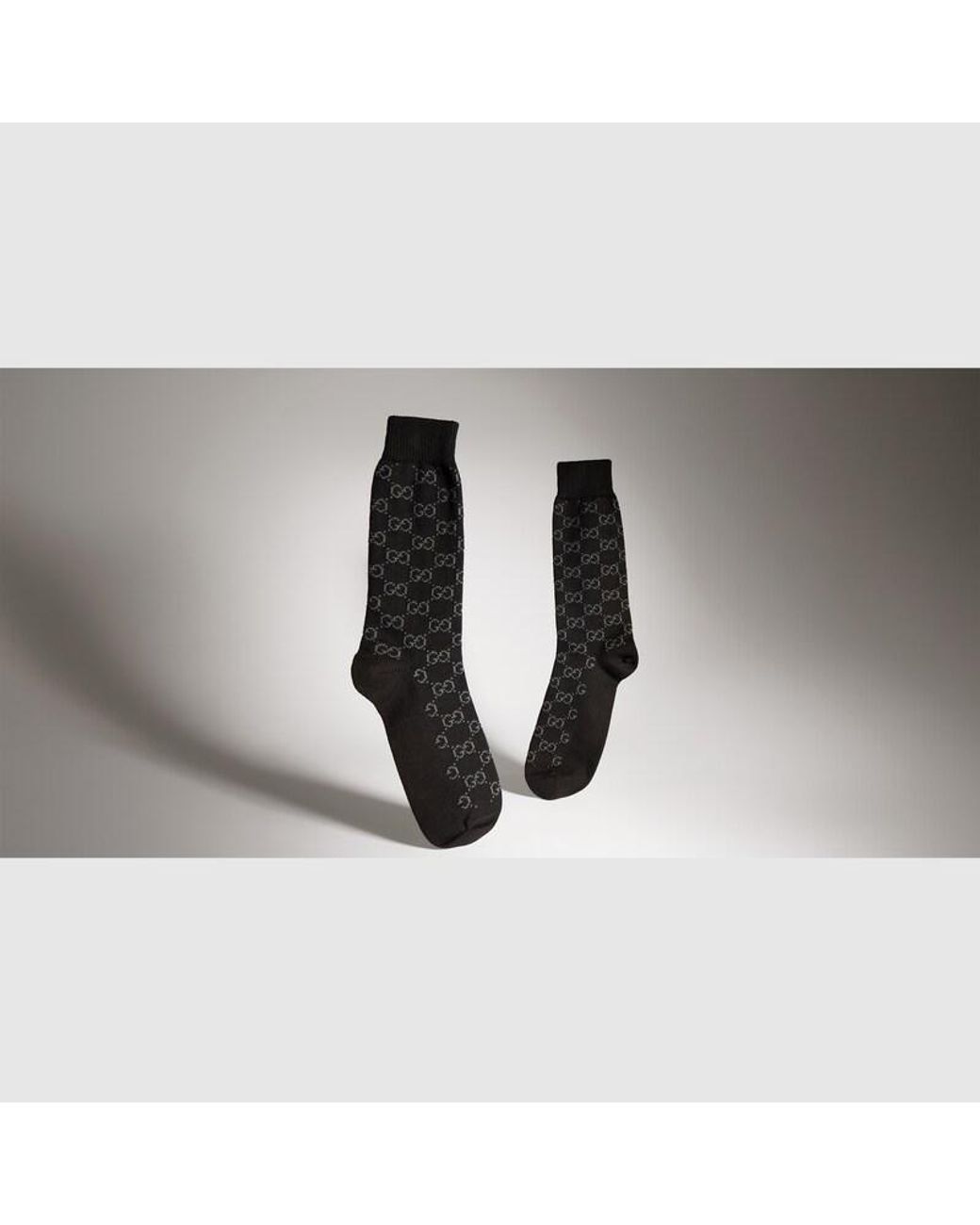 Gucci Black Gg Cotton Blend Socks for men