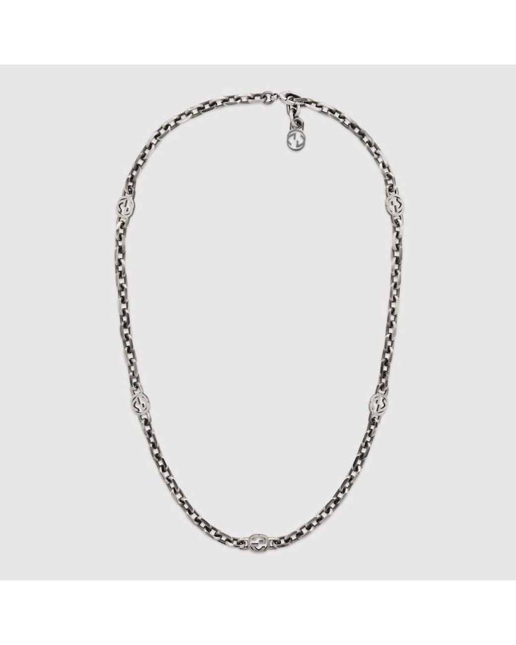 Gucci Metallic Interlocking Necklace for men