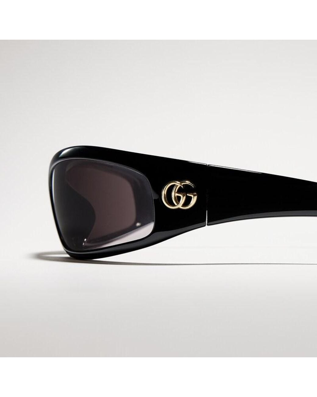 Gucci Black Geometric Frame Sunglasses