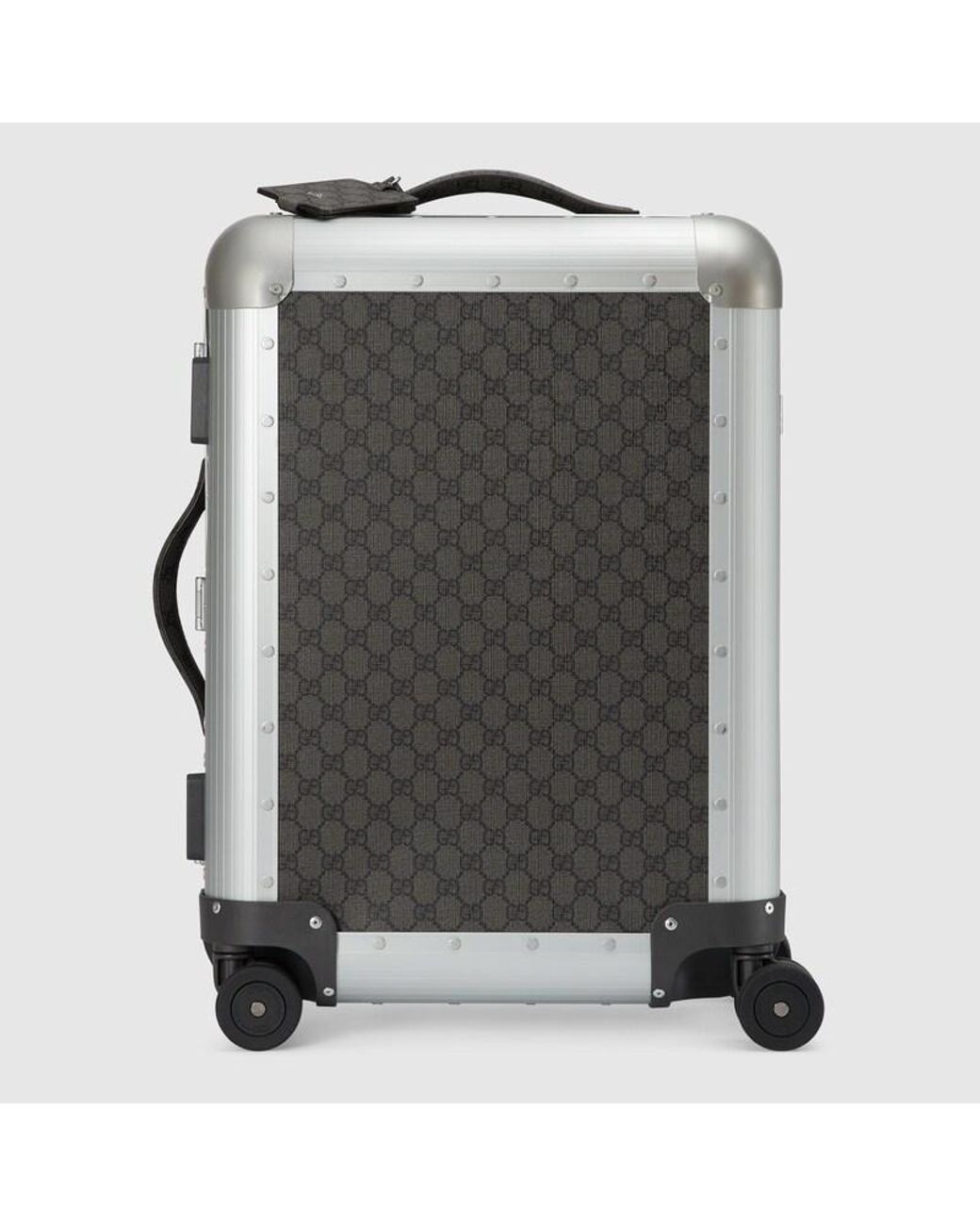 Gucci Gray Aluminum gg Cabin Trolley
