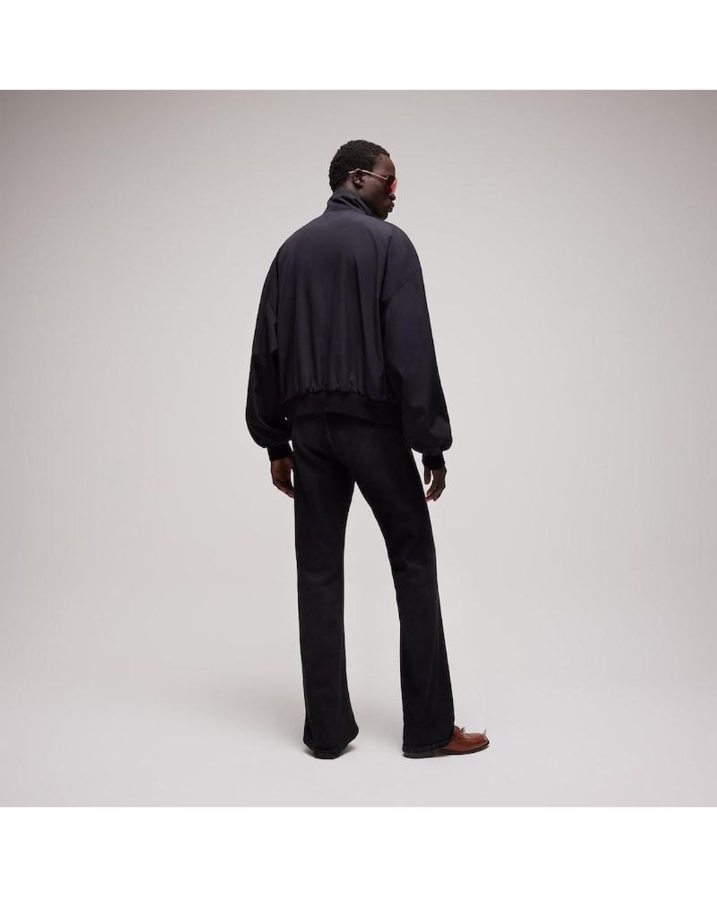 Gucci Black Light Cotton Acetate Faille Zip Jacket for men