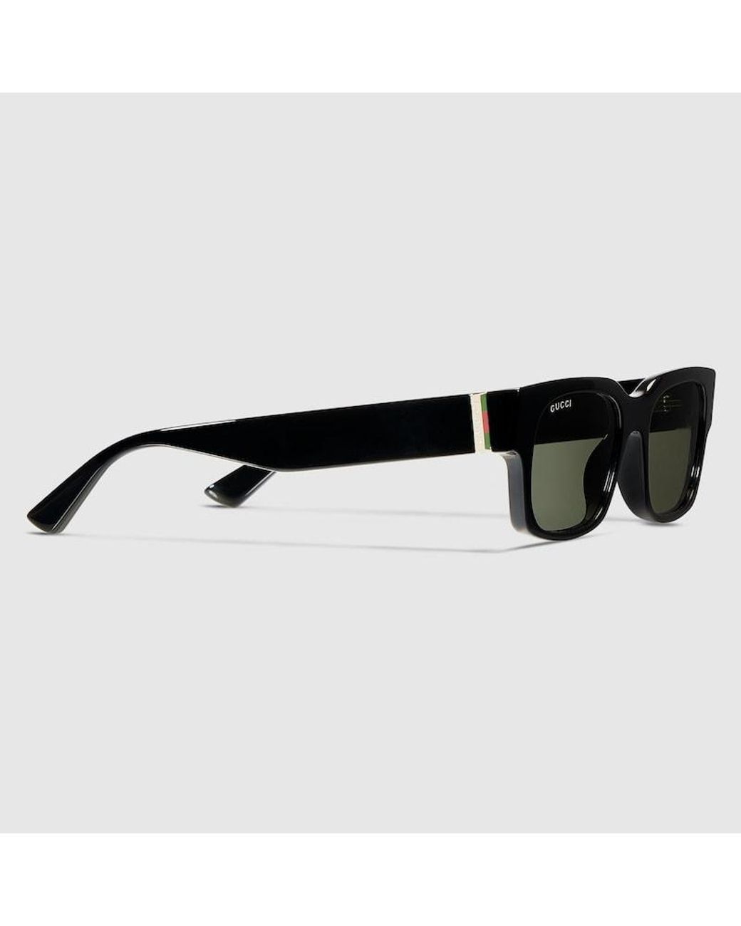 Gucci Black Rectangular Frame Sunglasses for men