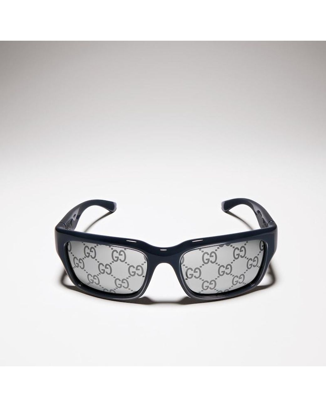 Gucci Blue Rectangular-Frame Sunglasses