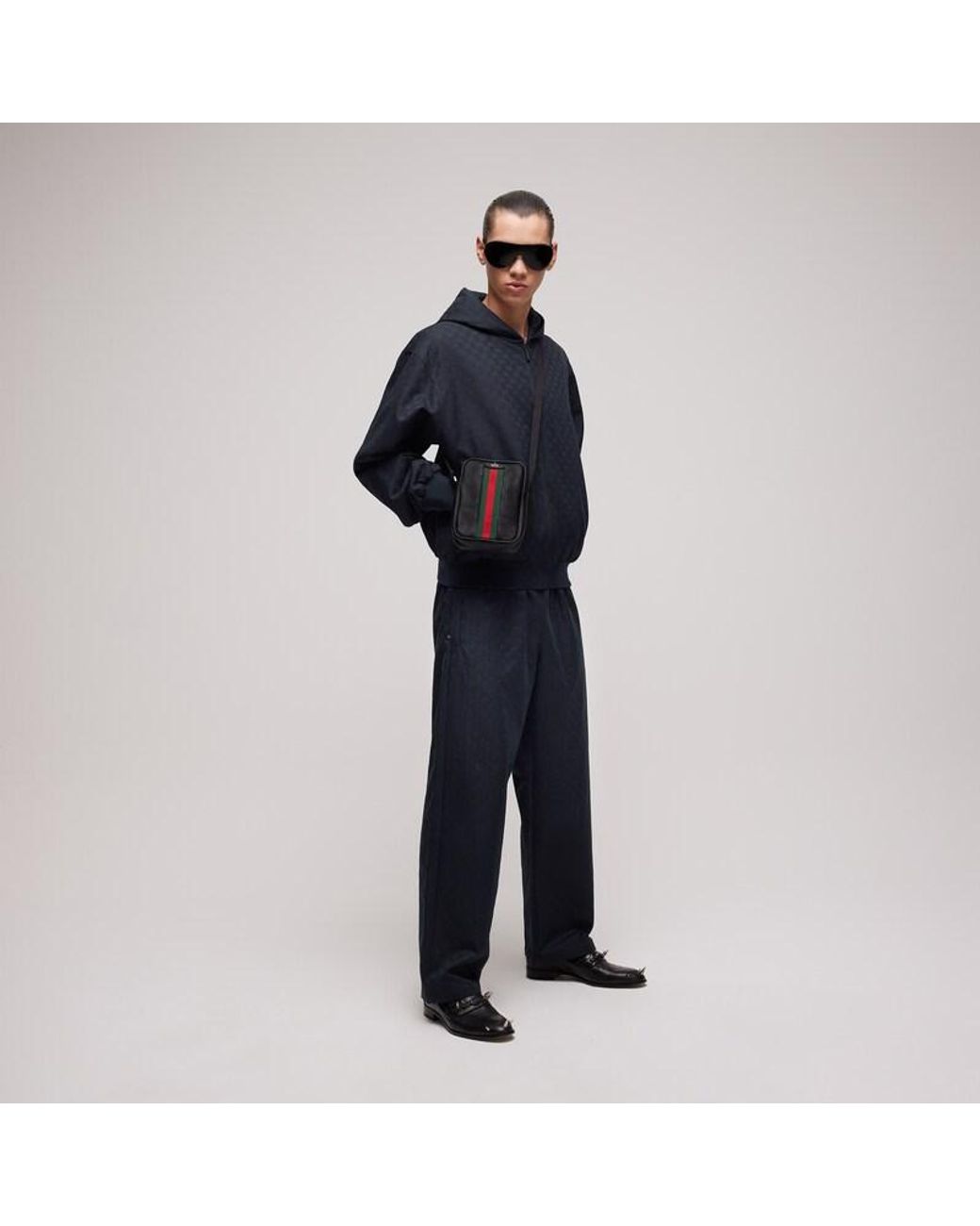 Gucci Blue Gg Cotton Canvas Pants for men