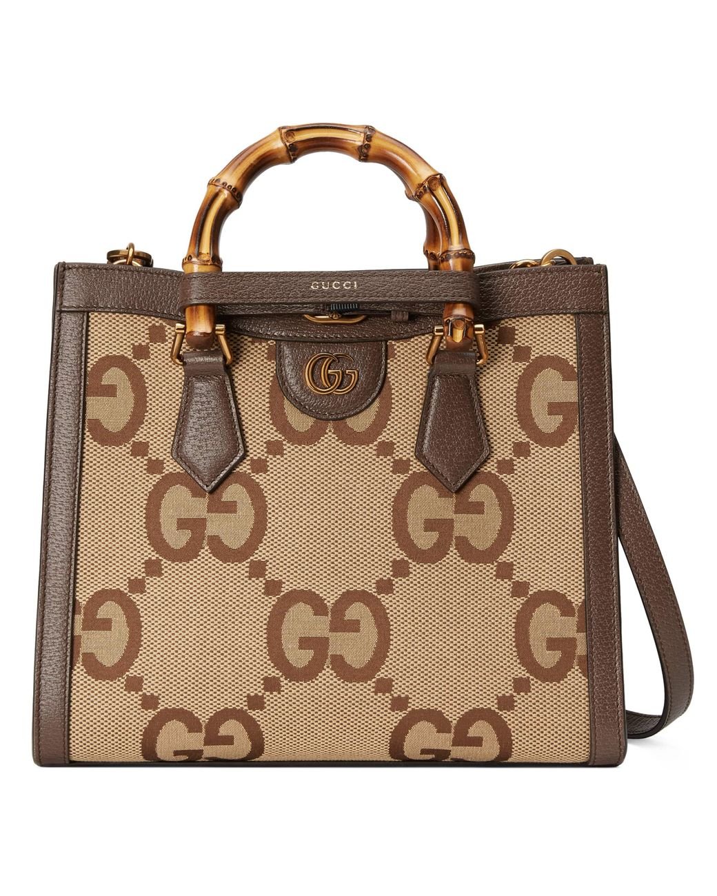 Gucci Canvas Diana Jumbo GG Small Tote Bag in Beige (Natural) | Lyst ...
