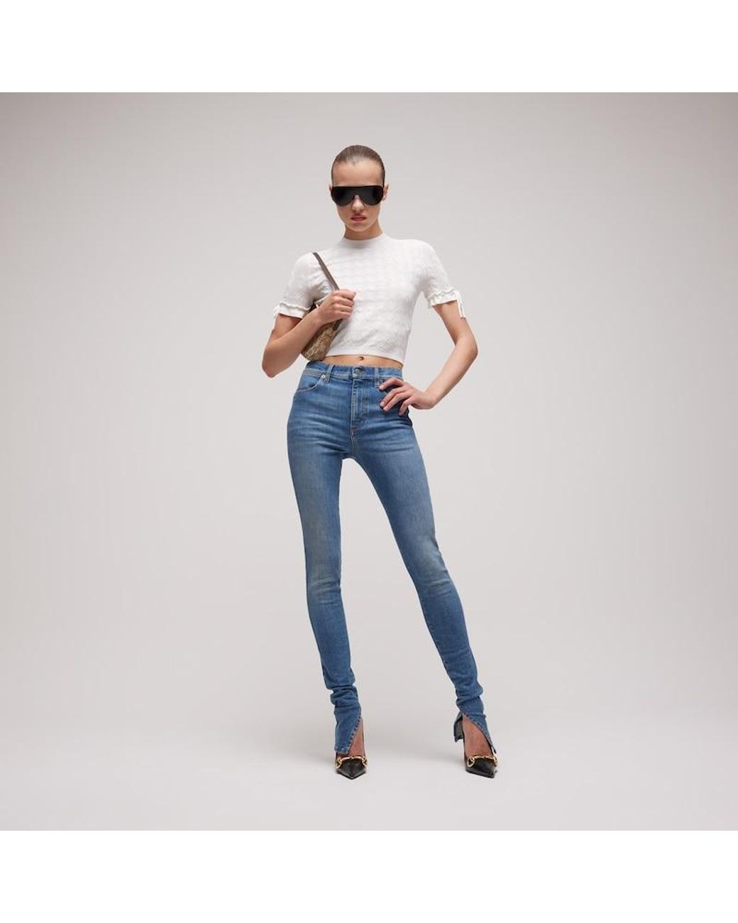 Gucci Natural Braided Cotton Blend Top