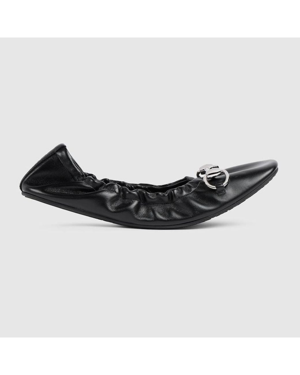 Gucci Black Prima Ballet Flat, Leather