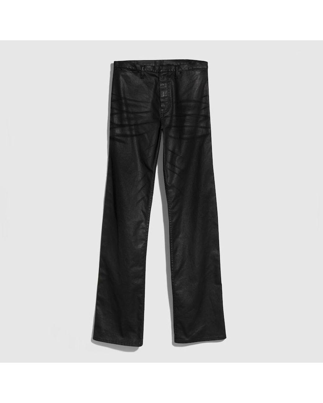 Gucci Black Coated Cotton Twill Denim Pants With Web, Size 36, Ready-To-Wear