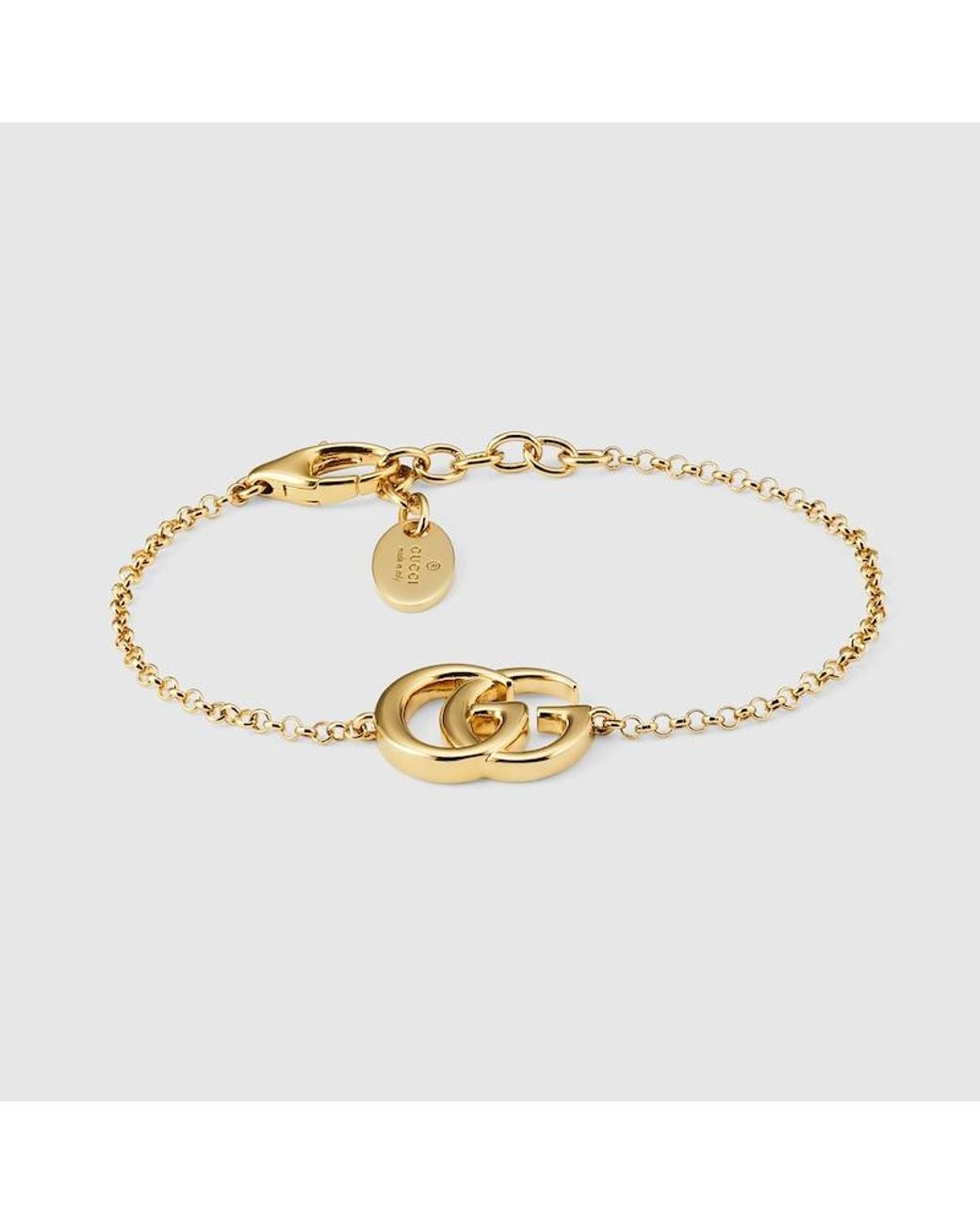 Gucci Metallic Gg Marmont Chain Bracelet
