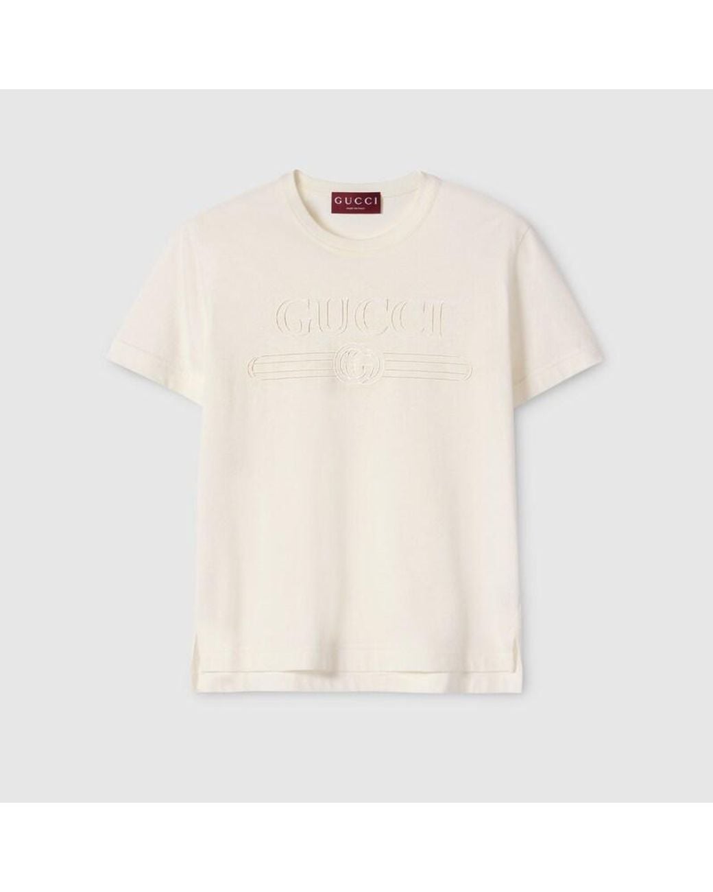 Gucci White Medium Cotton Jersey T-Shirt