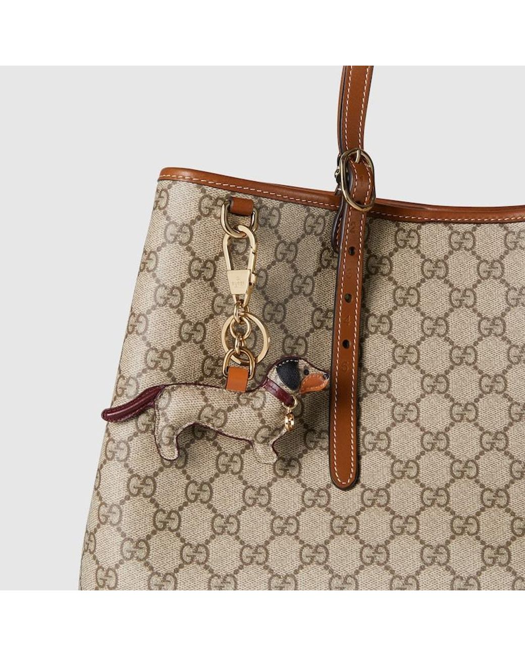 Gucci Metallic Dog-Shaped Bag Charm