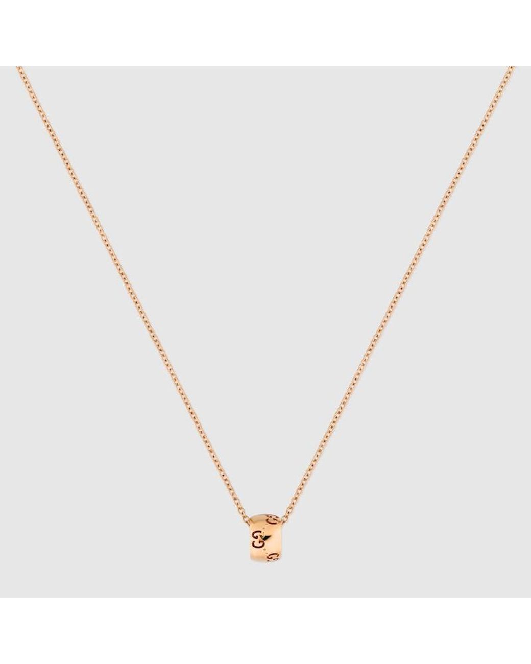 Gucci Metallic Icon 18K Gg Necklace