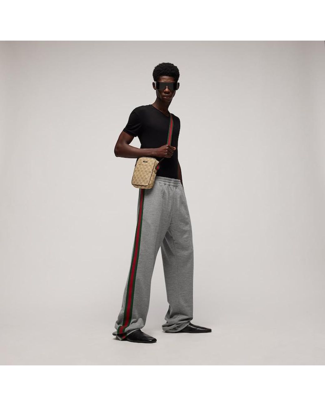 Gucci Gray Cashmere Jersey Sportswear Pants