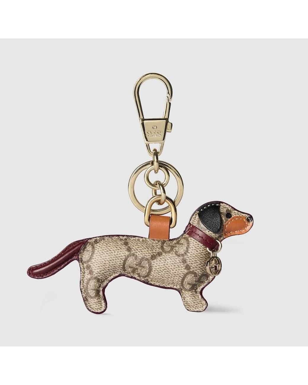 Gucci Metallic Dog-Shaped Bag Charm