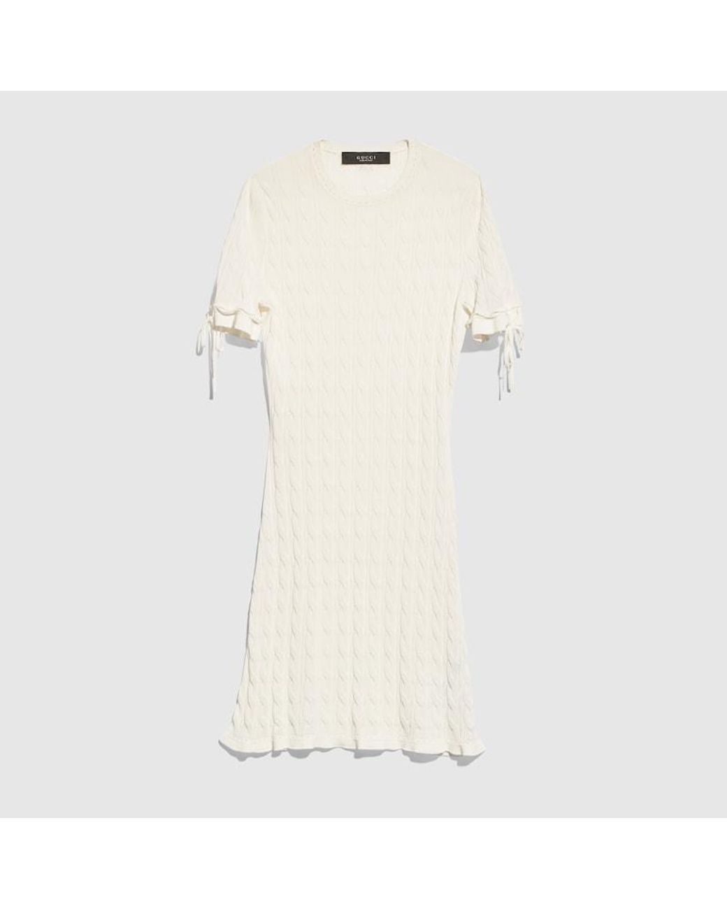 Gucci Natural Braided Cotton Blend Dress