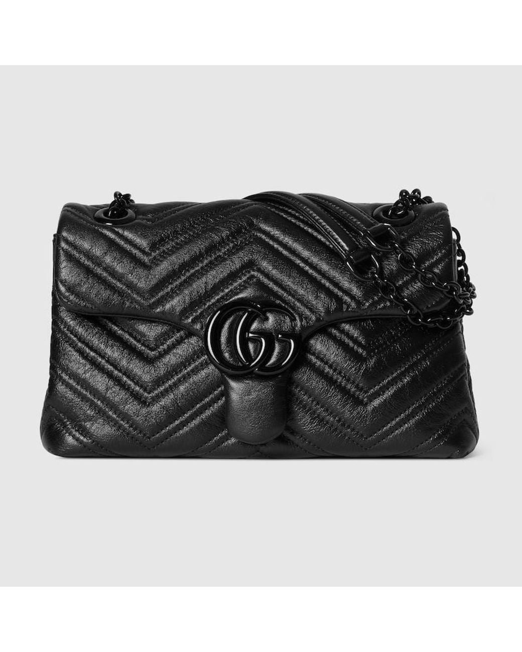 Gucci Black "Gg Marmont" Shoulder Bag